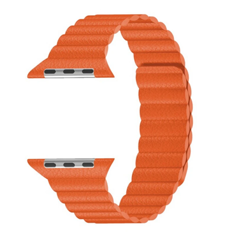 Genuine leather Watch Band 38mm 40mm 42mm 44mm Suitable for Apple iwatch Series 5 4 3 2 Strap Leather Loop Magnetic Bracelet