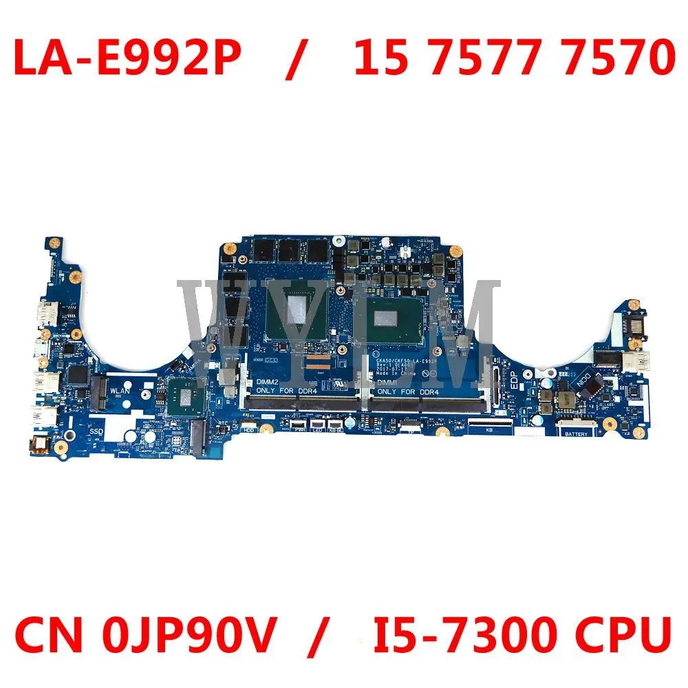 

Семейная материнская плата CN 0JP90V JP90V 0JP90V I5-7300 CPU GTX1060 для Dell INSPIRON 15 7577 7570 протестированная Материнская плата ноутбука 100%