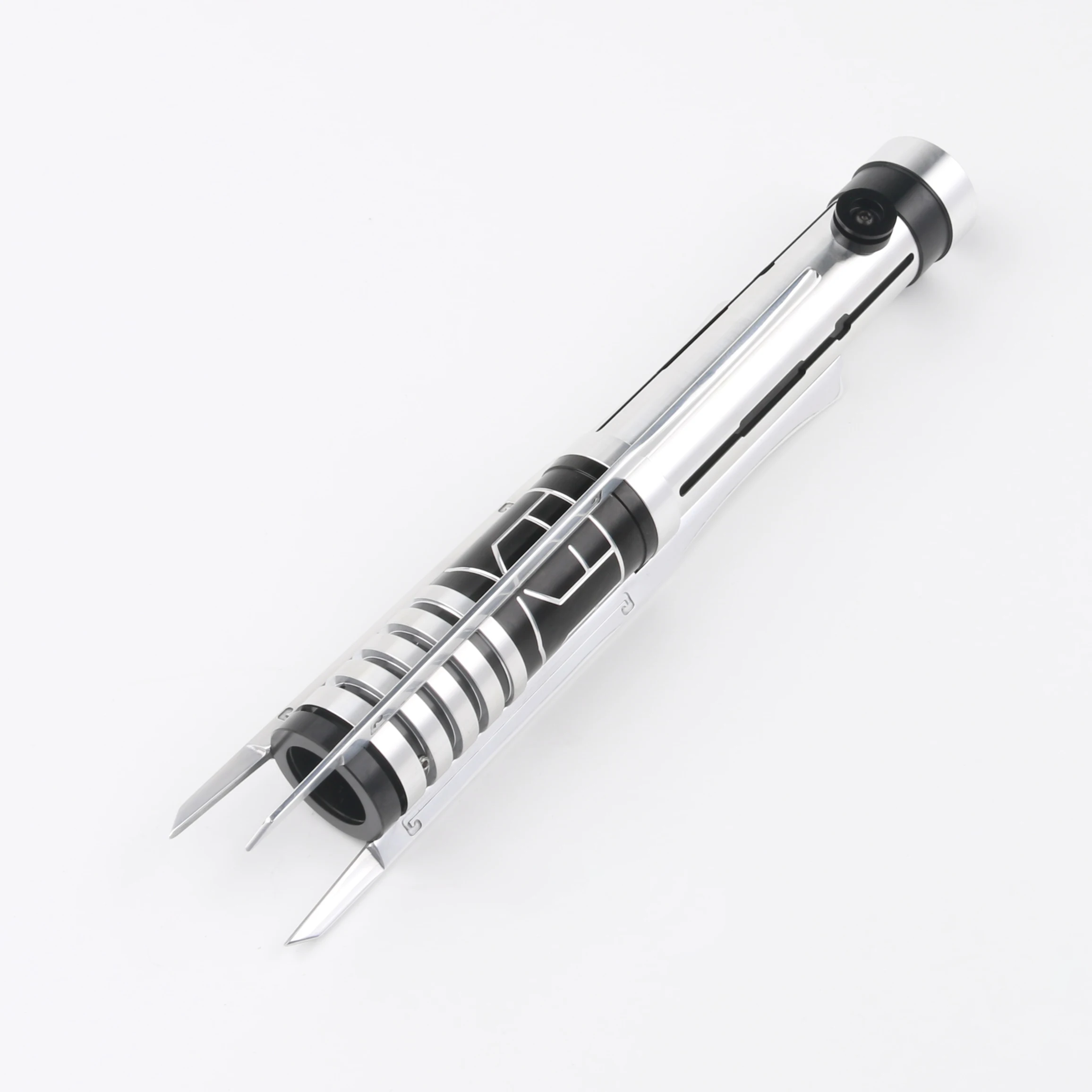 SaberFeast-Sable de luz RVJ Pixel, tarjeta SD, oscilaci&oacute;n suave, mango de Metal con hoja de rayas LED, juguete para Cosplay, regalo de Navidad-5