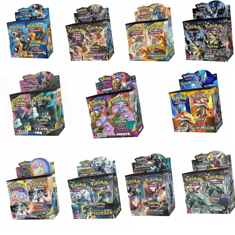 

324 шт. Покемон TCG: солнце и луна непрерывные облигации Booster Box торговая карточка игра Покемон карточка детские игрушки