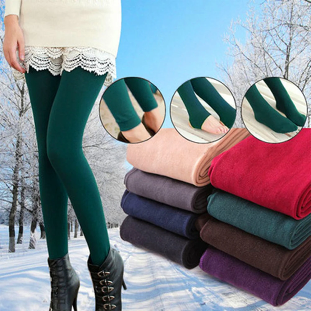 Новинка 2021, повседневные Зимние новые высокоэластичные утепленные легинсы для женщин, теплые брюки, облегающие брюки для женщин