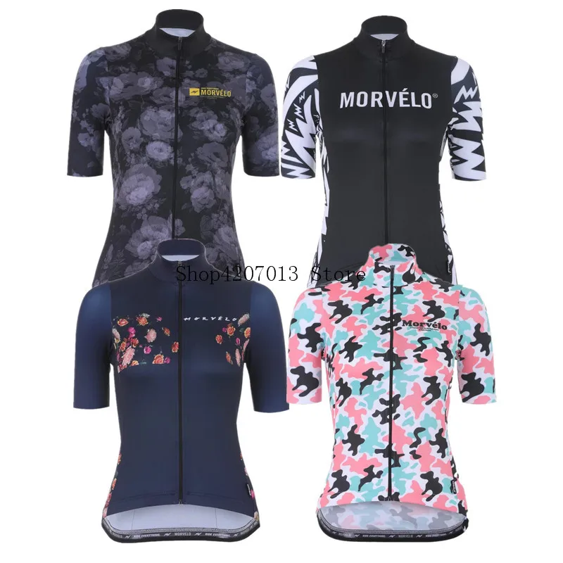 Morvelo 2019 стандартные летние женские платья короткий рукав Велоспорт Джерси