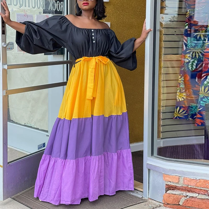 

Женское вечернее платье с открытыми плечами, длинным рукавом