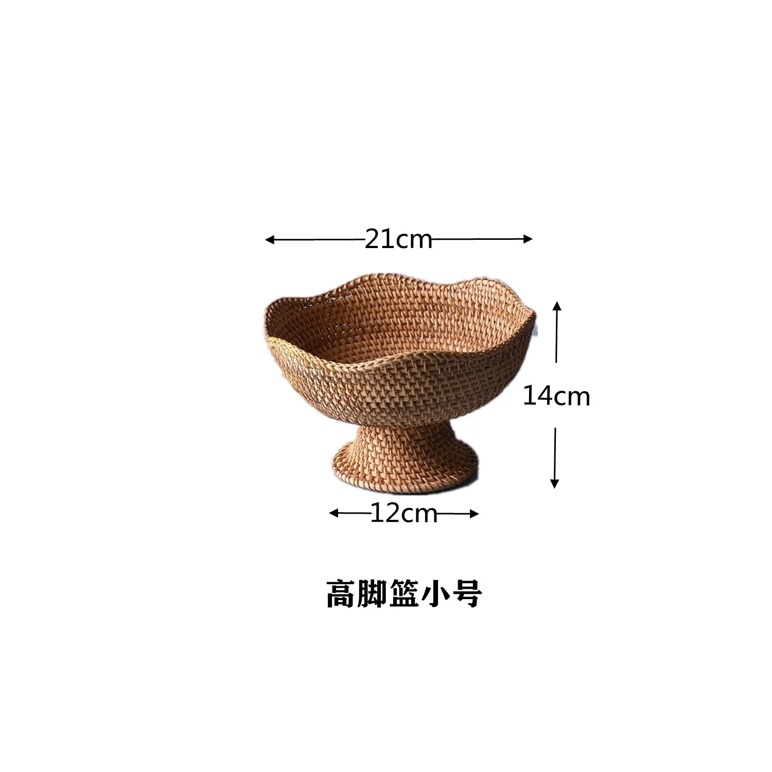 

Handmade rattan woven fruit basket, living room home collection basket candy snack fruit plate food storage bread box