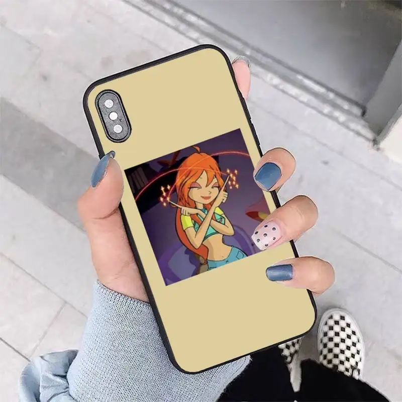 

FHNBLJ Girl Winx Clubs Phone Case for iPhone 11 12 pro XS MAX 8 7 6 6S Plus X 5S SE 2020 XR cover