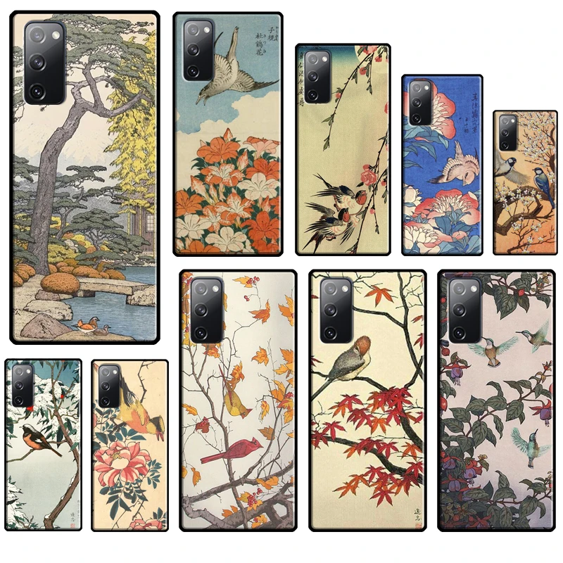 Чехол с японской птицей для Samsung Galaxy S21 FE S20 S8 S9 S10 S22 Plus Note 20 Ultra 10 | Мобильные