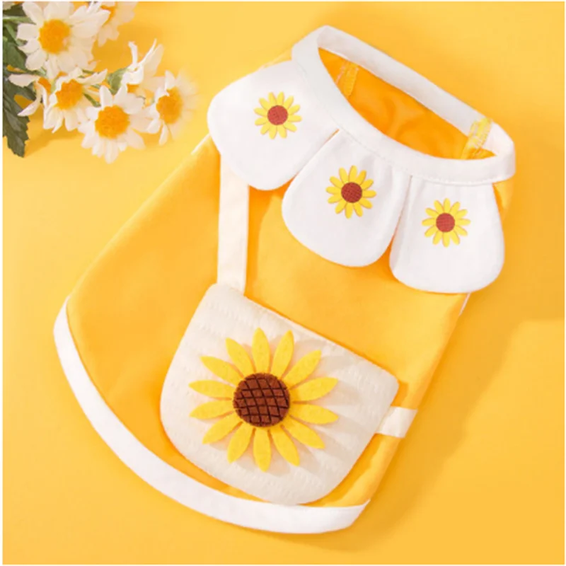 

Spring and Summer Two Leg T-shirt Collar Satchel Pets Legged Clothes Thin Breathable Vest Cats Dogs Satchel Cat Dog Clothes