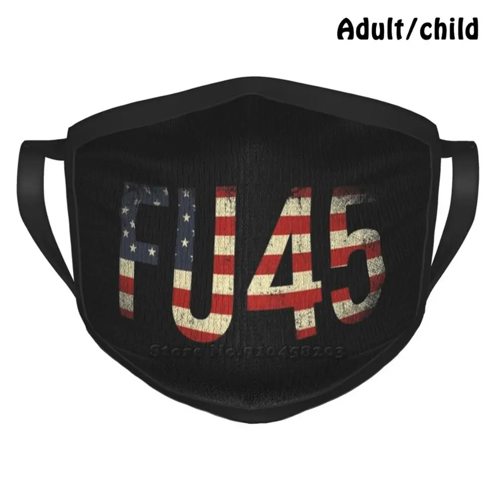 Маска на лицо Fu 45 с индивидуальным дизайном для взрослых и детей защита от пыли