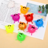 1pc decompression pig squeeze ball tpr soft glue antistress toy vent cartoon animal children bath toy school office relax toy