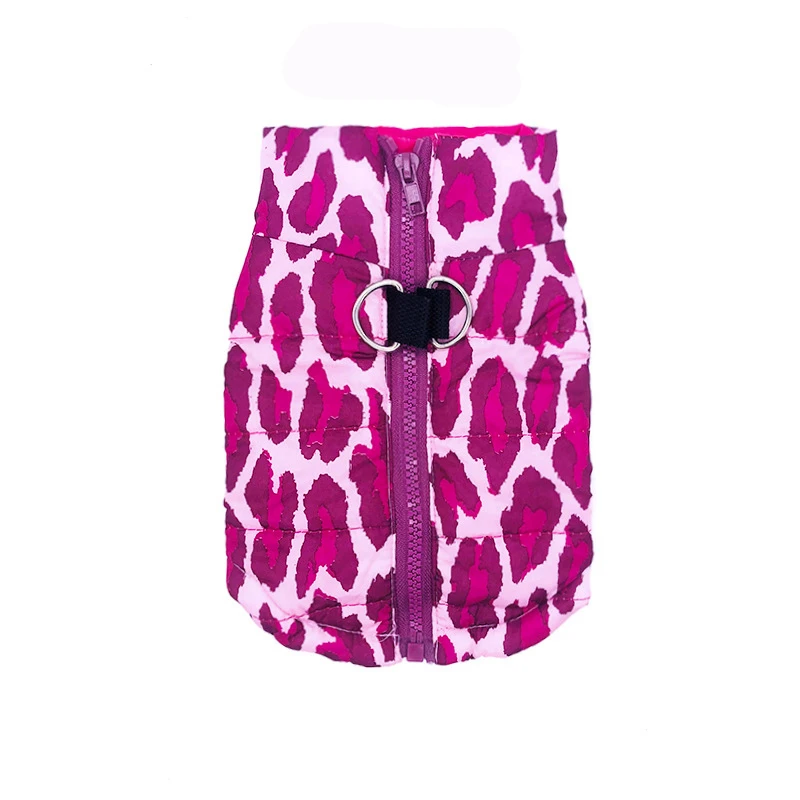 Rose Leopard Водонепроницаемая куртка для собак, зимняя камуфляжная одежда для маленьких собак, куртка для собак, Wram, Chihuahua, одежда для Йоркцев, Petshop, Ropa Para Perro XS-L - Цвет: Rose Leopard