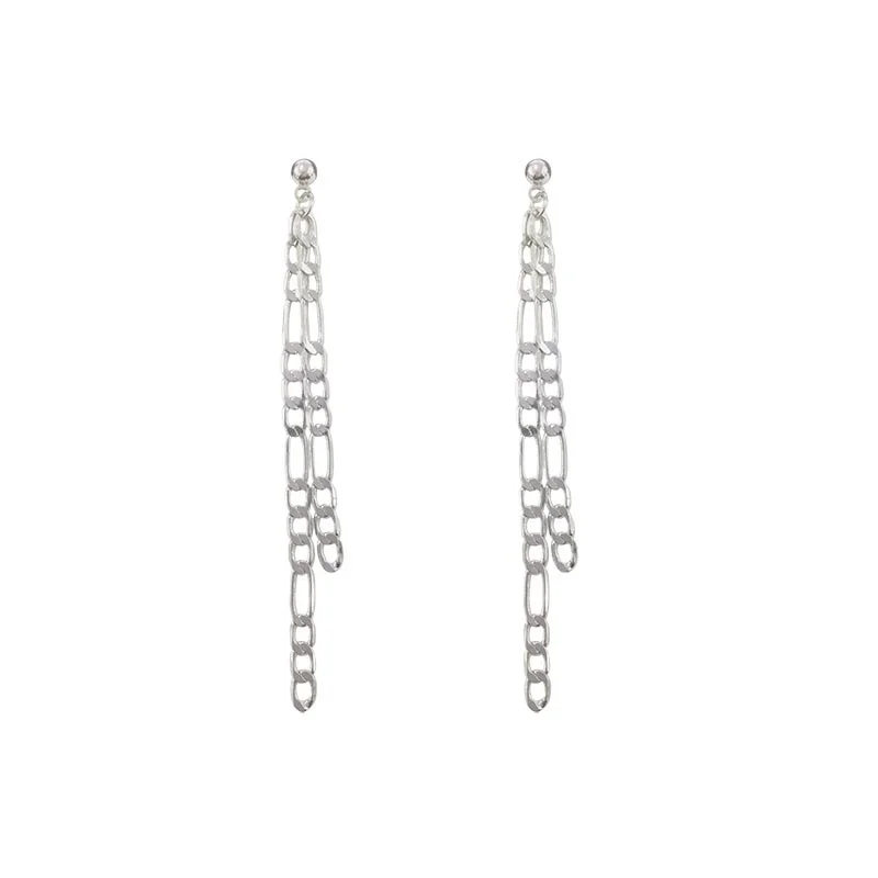 

Metal Chain Tassel Earrings Temperament Is Contracted Geometric Hip-hop Retro Long Earrings Women Jewelry Gift Accessories