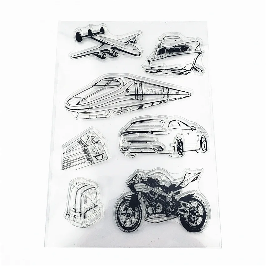 

11*16 vehicle Craft Stamp Transparent Silicone Seal for DIY Scrapbooking Photo album Card Making Decorative Clear Stamp Sheet