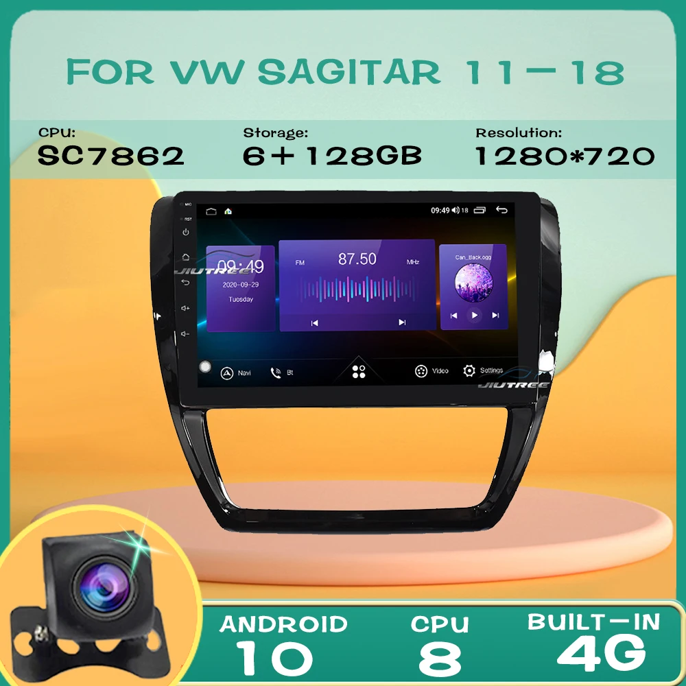 

Автомагнитола 2DIN, 6 ГБ + 128 Гб, Android 10,0, для Volkswagen VW Sagitar 2011-2018, GPS, мультимедийный проигрыватель, стерео приемник с рамкой