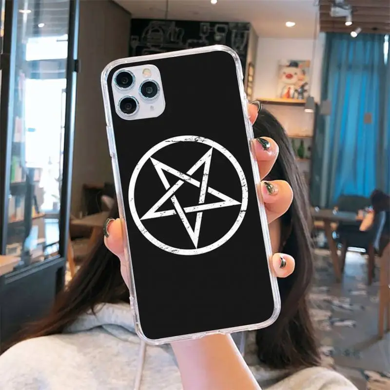 

Devil Satan Phone Case Transparent for iPhone 6 7 8 11 12 s mini pro X XS XR MAX Plus cover funda shell