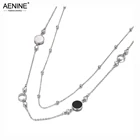 AENINE в богемном стиле из нержавеющей стали с двойным слоем колье-чокер акриловой основой, цепочка с подвеской и ювелирные изделия для женщин AN20053