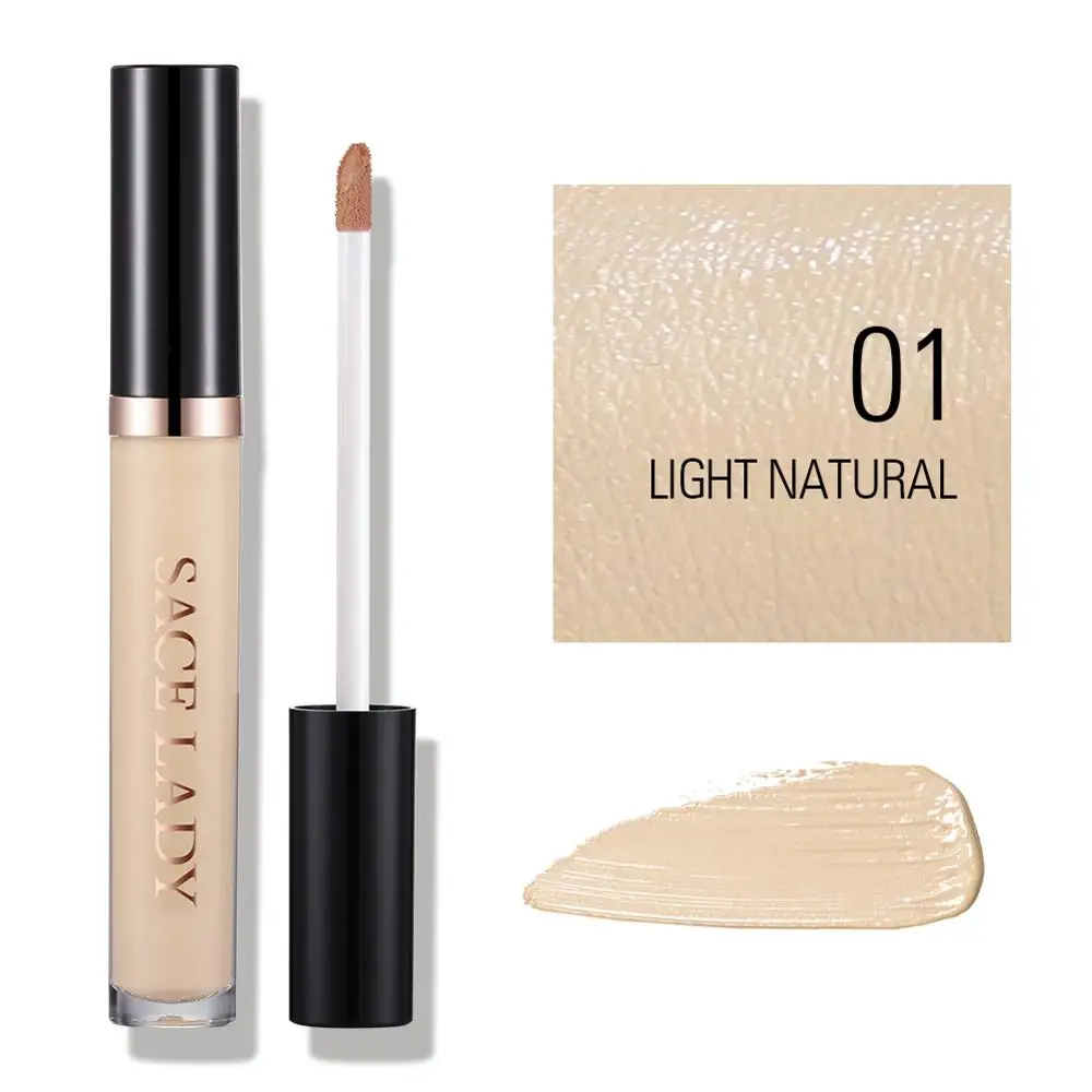 01 Light Natural SACE LADY Full Cover Pro консилер крем для макияжа лица корректор Жидкий Макияж база для глаз темные круги лица натуральная косметика - Цвет: 01 Light Natural