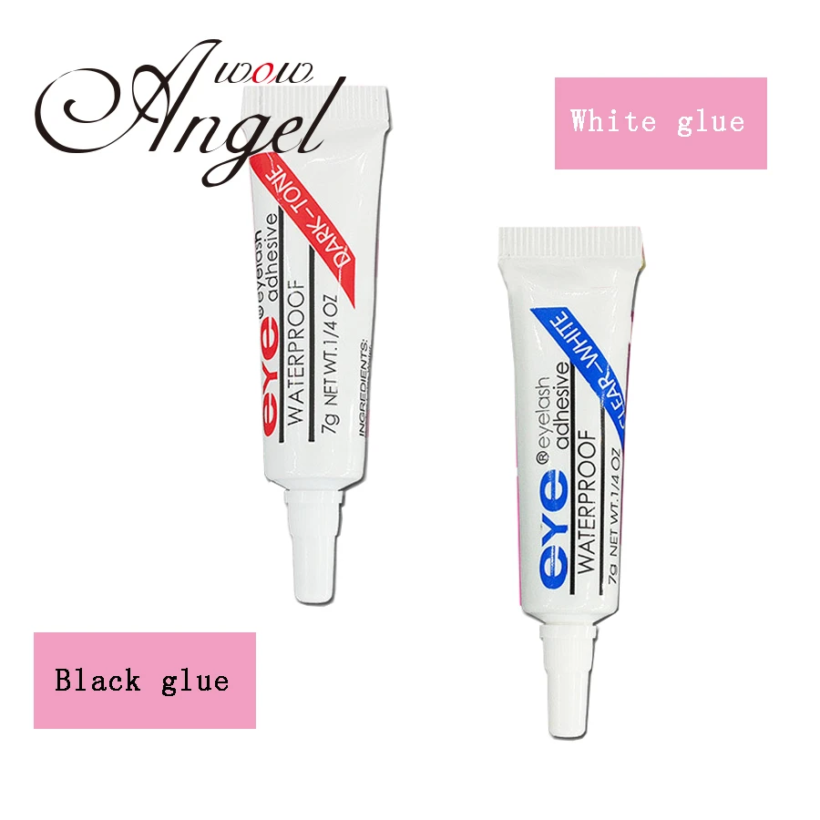 WOWANGEL клей для ресниц прозрачный белый/темно черный водонепроницаемый Накладные