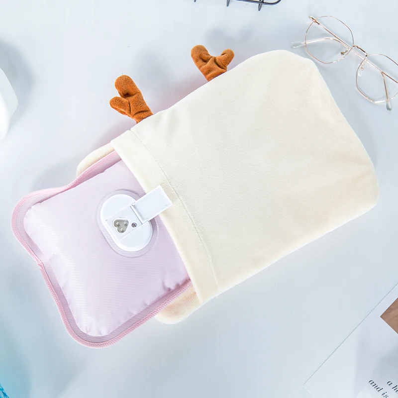 Plush Cartoon Thick Hot Water Bottle Bag Warm Relaxing Heat Cold Therapy Portable Hand Warmer Injection Storage |