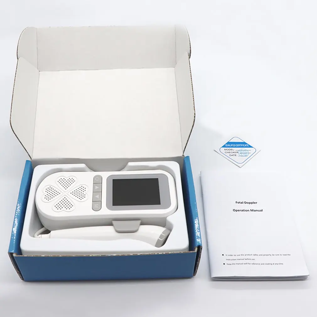 Medidor de frecuencia card&iacute;aca Fetal para mujeres embarazadas, dispositivo Doppler recargable, f&aacute;cil de leer, sin radiaci&oacute;n, Modos duales-5