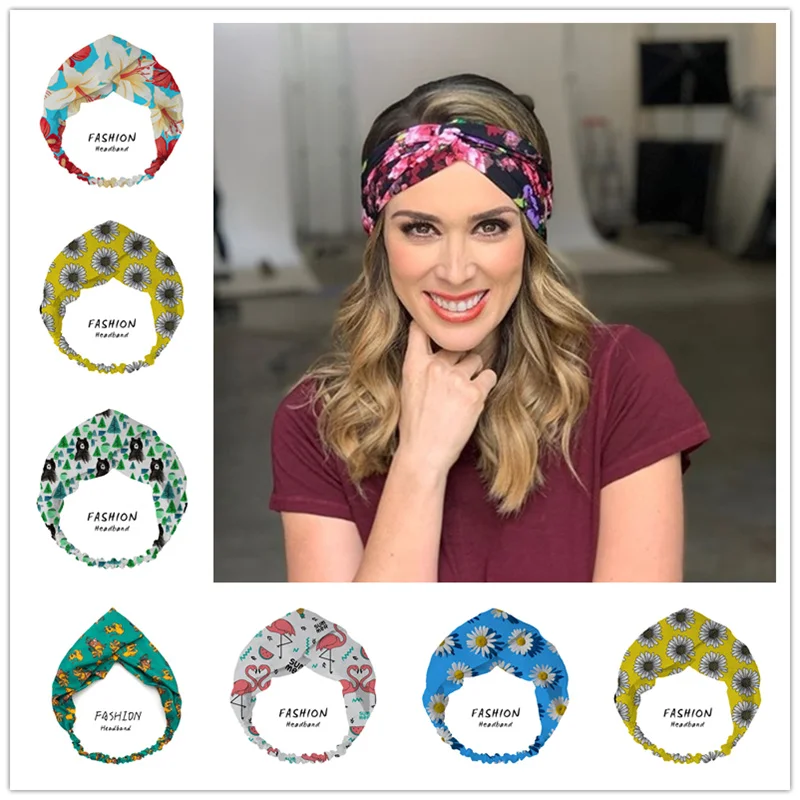 

2021 Women flowers Bandanas HairBands Soft Headwear Four Seasons Women Hair Accessories for Women girls Hair Bands ladies Hoop