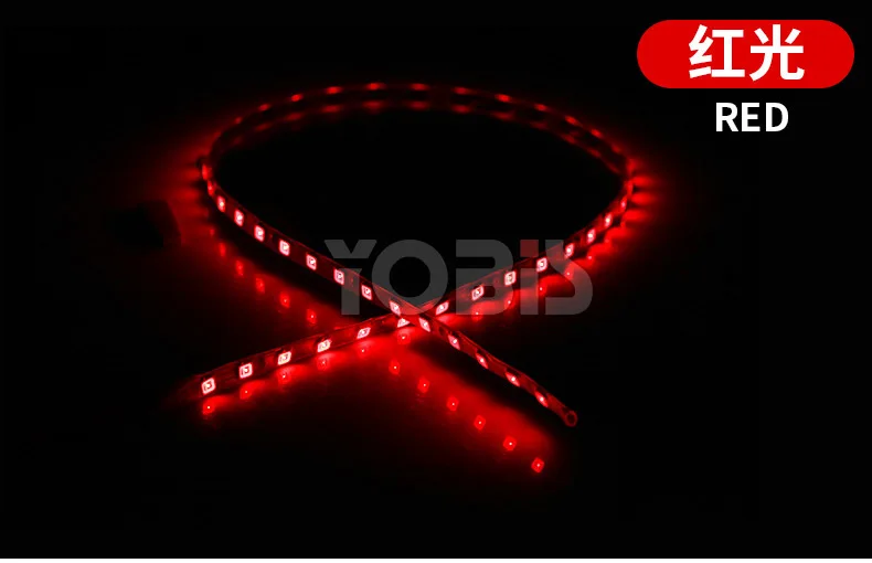 Красный 1 шт. 1210-45см-45smd рукав лампа мягкий светильник полоса лампа корпус декоративная лампа атмосферная лампа - Испускаемый цвет: Красный
