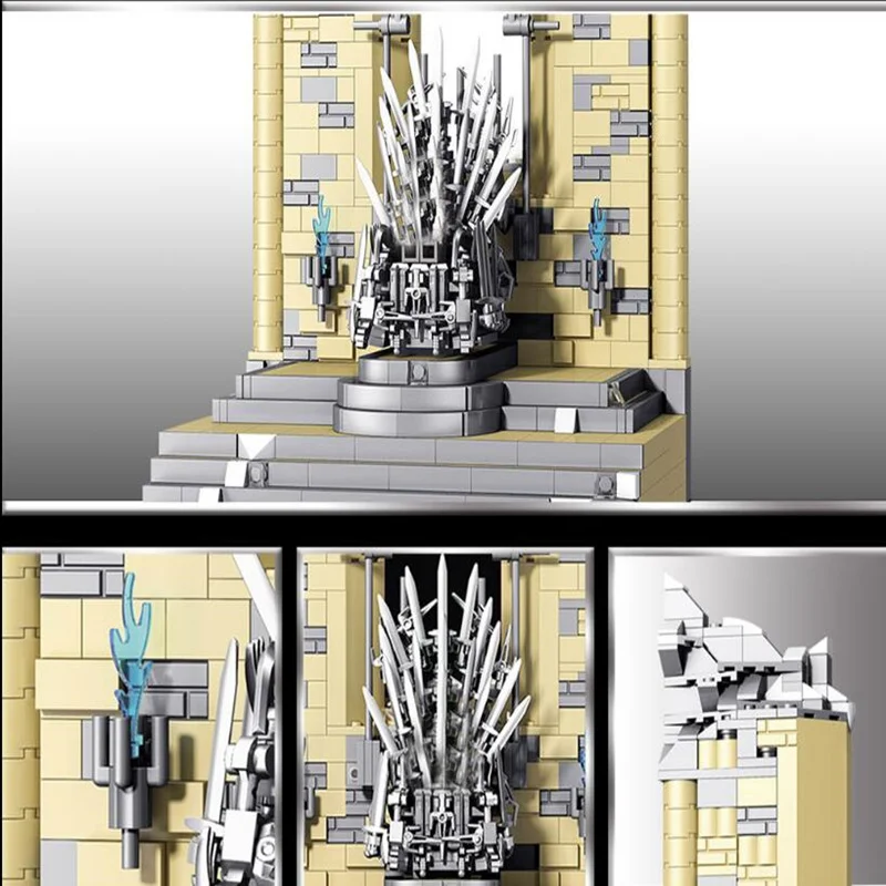 

New Creator Series The Iron Throne Model Building Blocks Set Classic Christmas Gifts EducationToys For Children