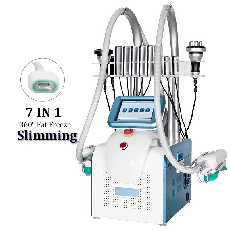 

Портативный Аппарат для снижения жира и замораживания 360 полная криотерапия + 40K кавитация + RF + липолазер для похудения и косметологии CE