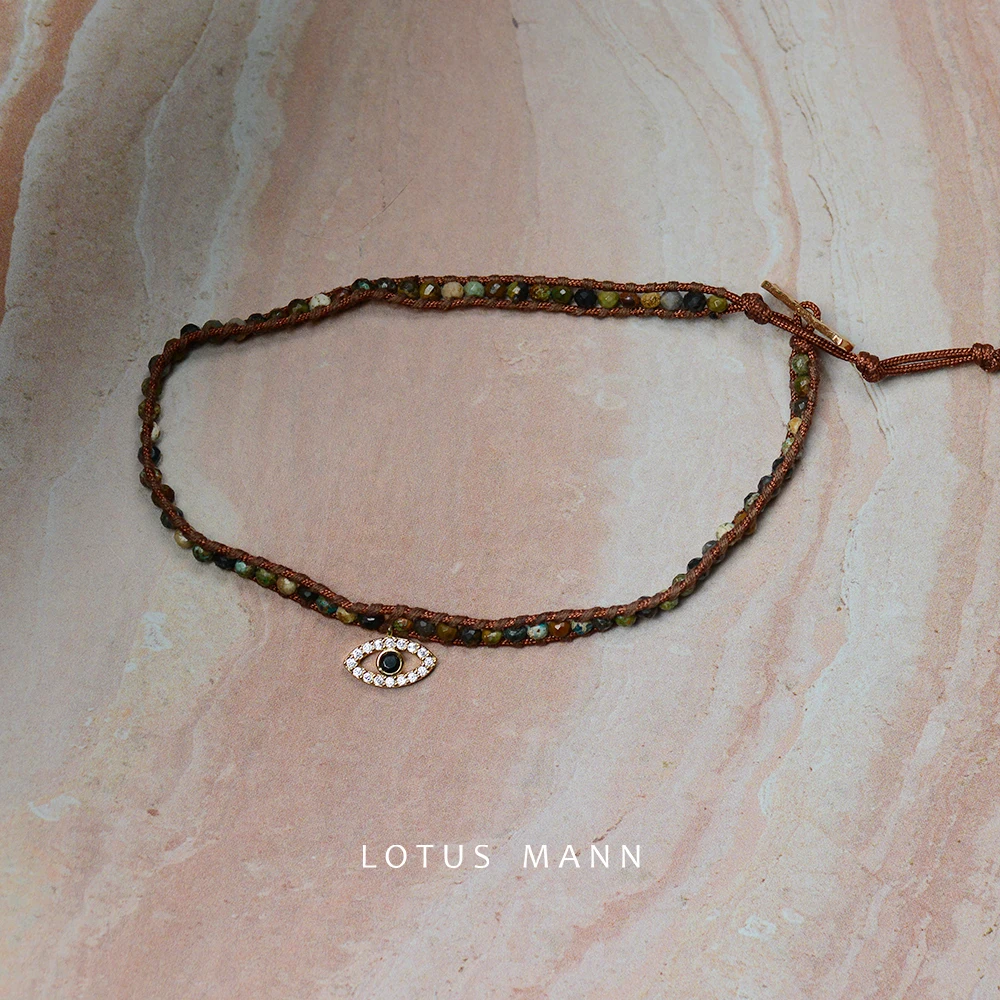 

Бирюзовый анклет и подвеска для глаз Lotus Mann Earth Color Hubei