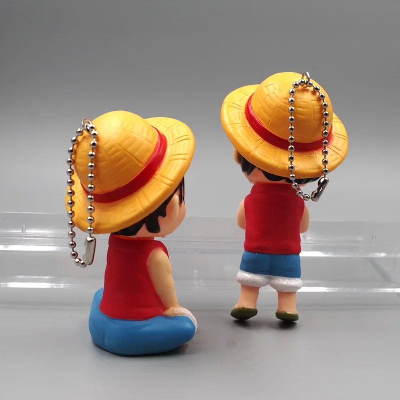 

Animation surrounding One Piece Key Ring Luffy Hand-Made Key Chain Chopper Doll Key Chains Bag Accessories Car Pendant