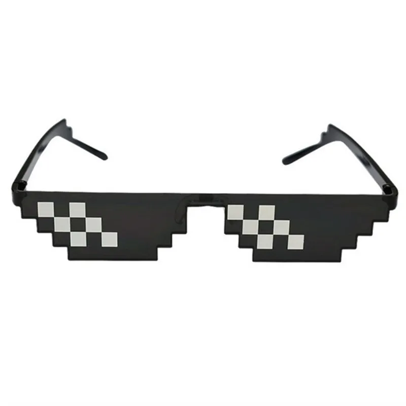 

8 Bit Thug Life Sunglasses Pixelated Men Women Brand Party Eyeglasses Mosaic UV400 Vintage Eyewear Unisex Gift Toy Glasses L*5