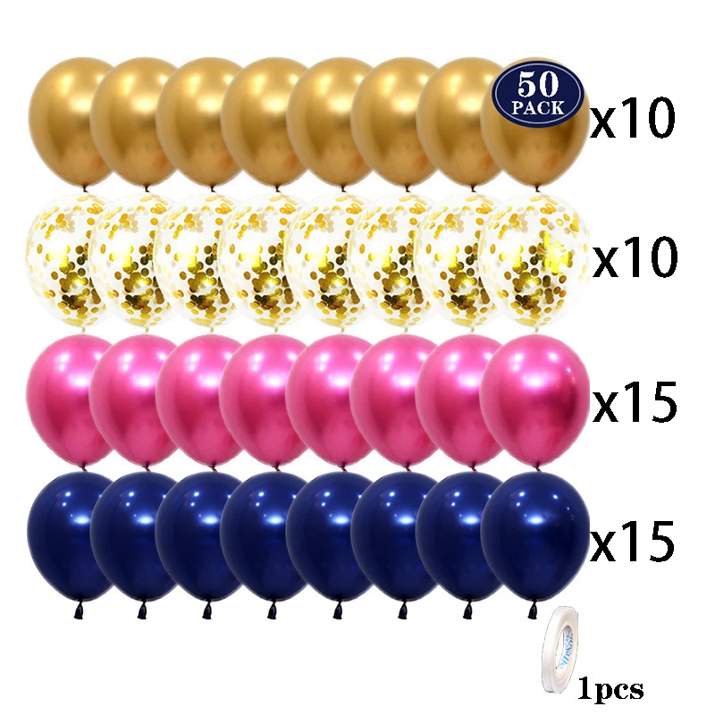 

50 шт., латексные воздушные шары «сделай сам»