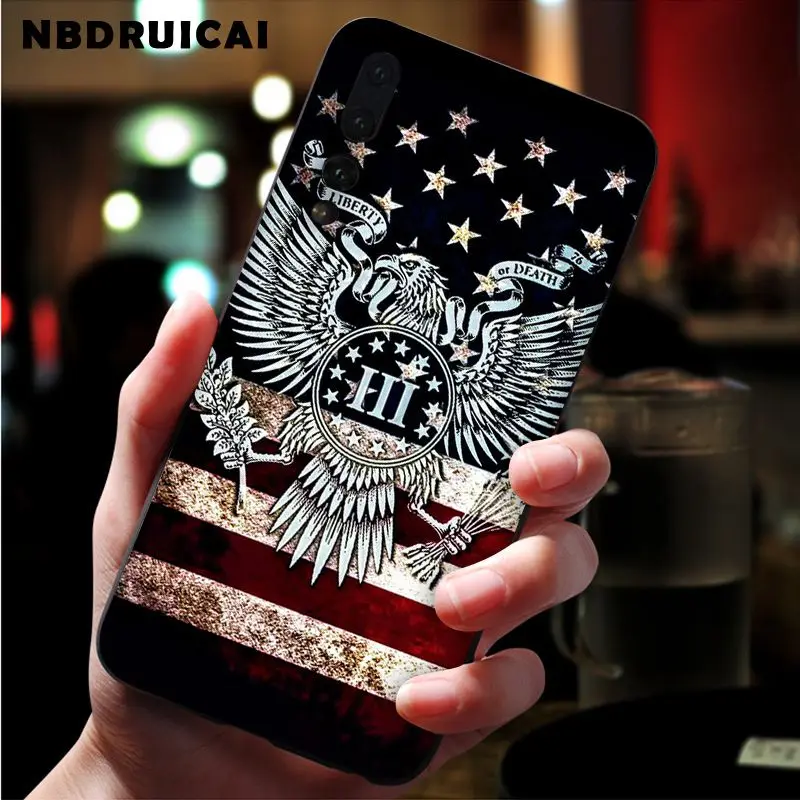 

NBDRUICAI America USA Flag Customer Phone Case Cover for Huawei P9 10 lite P20 pro lite P30 pro lite Psmart mate 20 pro lite