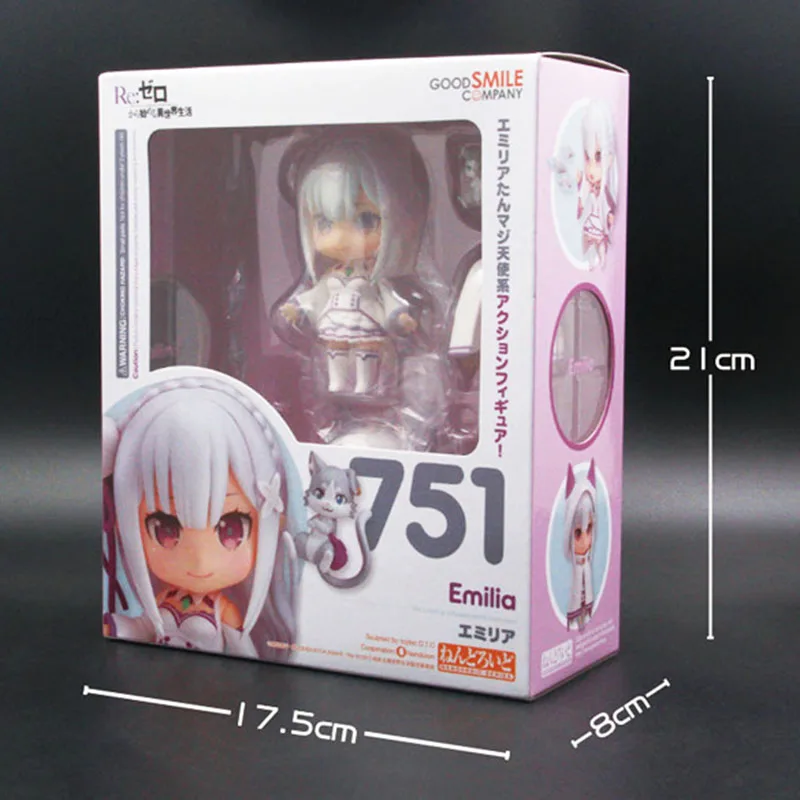

10CM Anime Different World Emilia Figurine PVC Action Figure Replaceable Accessorie Model Toy Birthday Gift Movie Collection