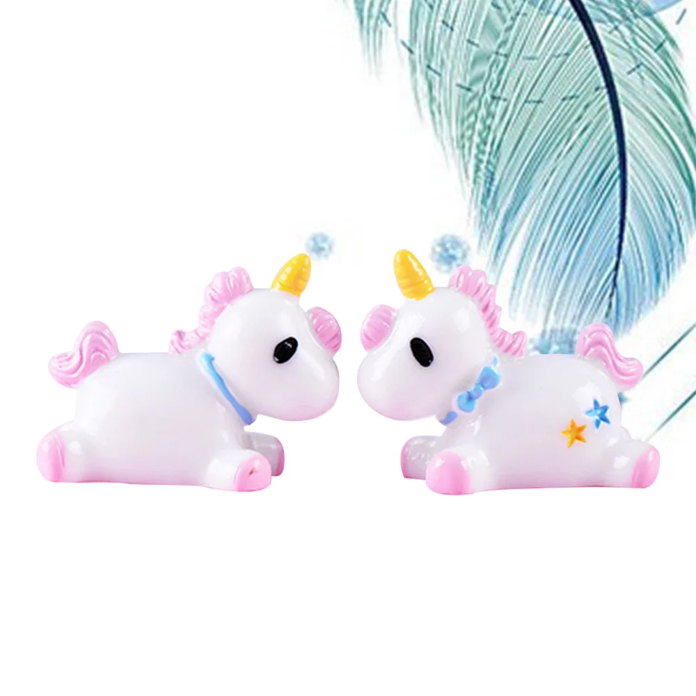 Комплект из 2 предметов мини смолы с надписью Unicorns Цветущий сад микро пейзаж