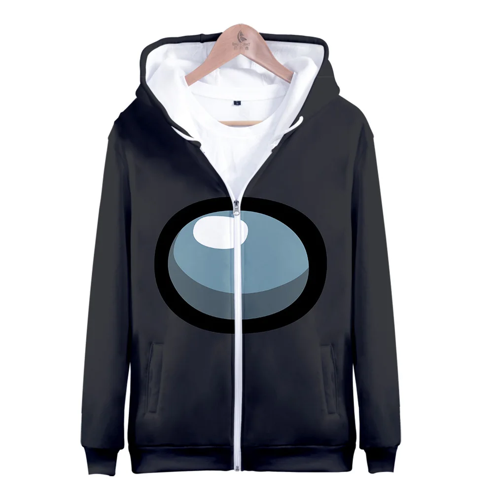 

Classic Among Us Impostor Crewmate Zipper 3D Zipper Hoodie Sweatshirt Cosplay Zipper Tops Boys Girls Street Hoodie Cool Costume