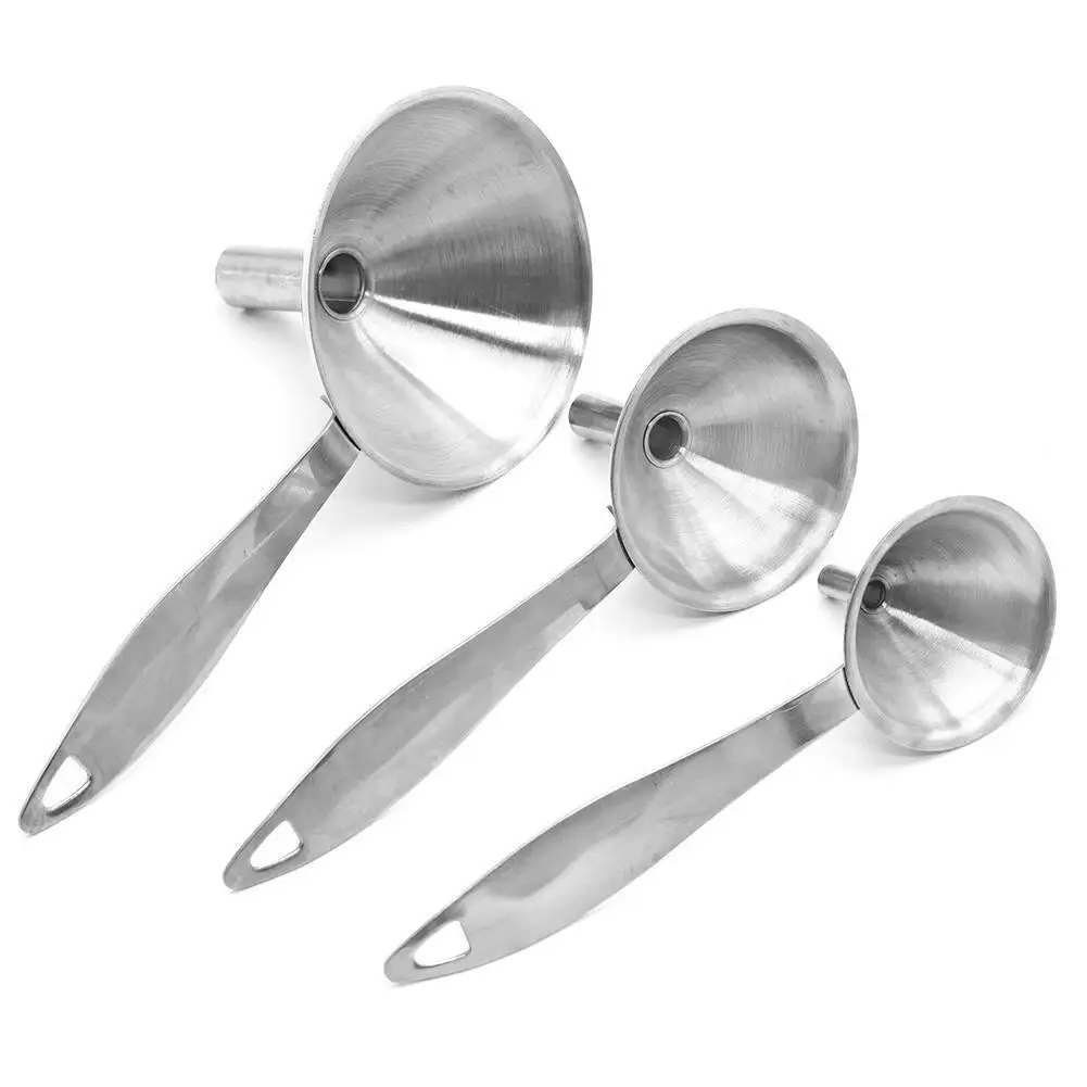 3 шт./компл. простая многофункциональная Воронка из нержавеющей стали с ручкой