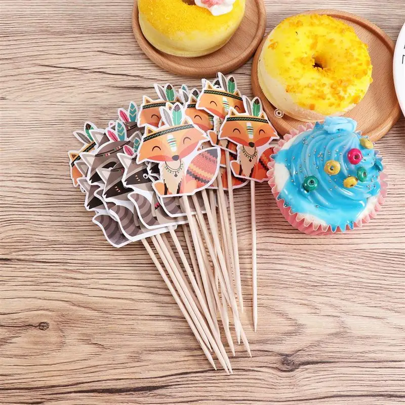 24 шт. Топпер для торта с животными из индийского мультфильма декоративные