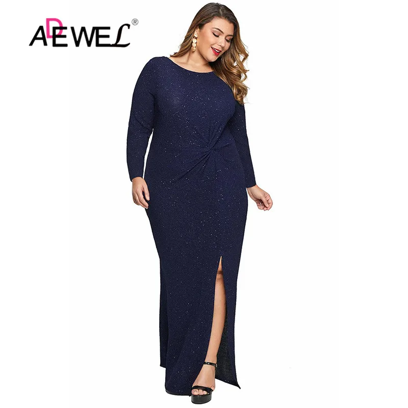 Женское платье с длинным рукавом ADEWEL абрикосового цвета элегантное вечернее