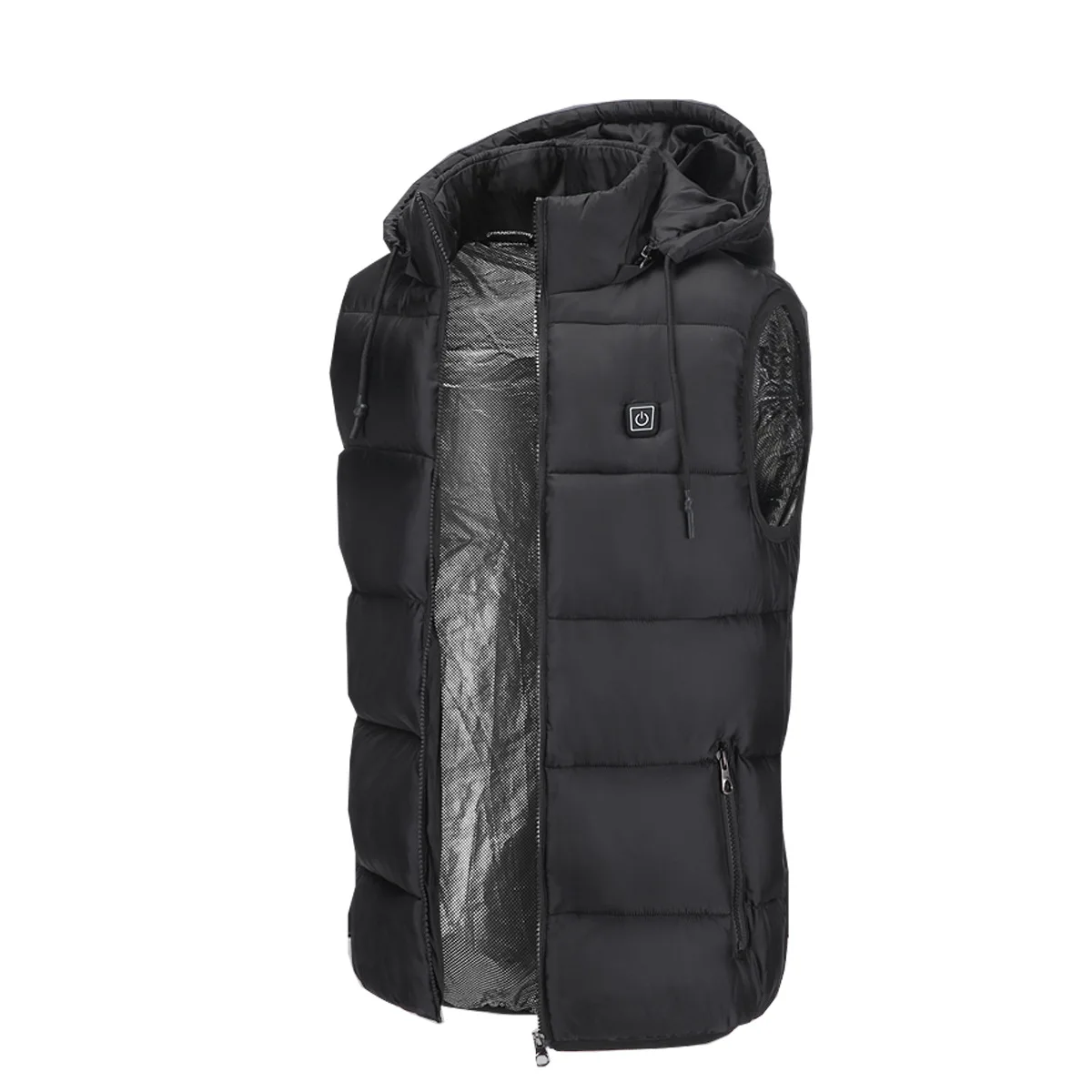 Men's Winter Leisure Hooded Can Only Be Electric Heating Vest Vest USB Interface Natural Heating Jacket Jacket