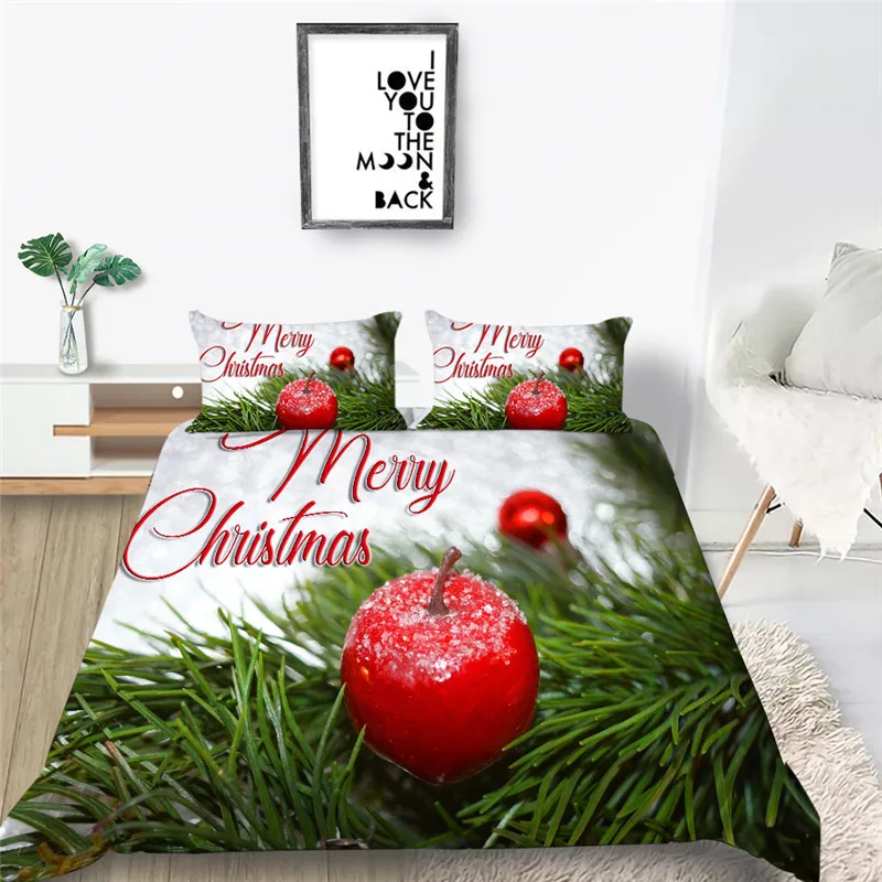 

Комплект постельного белья с 3D рисунком Санта-Клауса, Яблоков