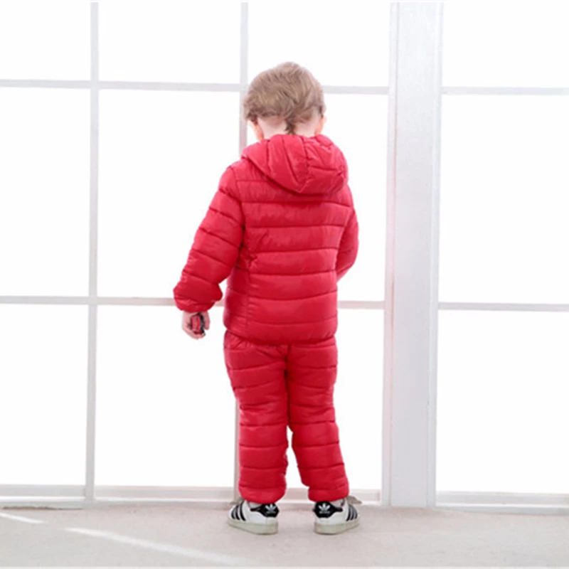 Hooded Children's Clothes Set 2020 New Girls and Boys Winter Jacket+Pant Costume Overalls Suit for Baby Kids Sport Clothing Sets | Детская