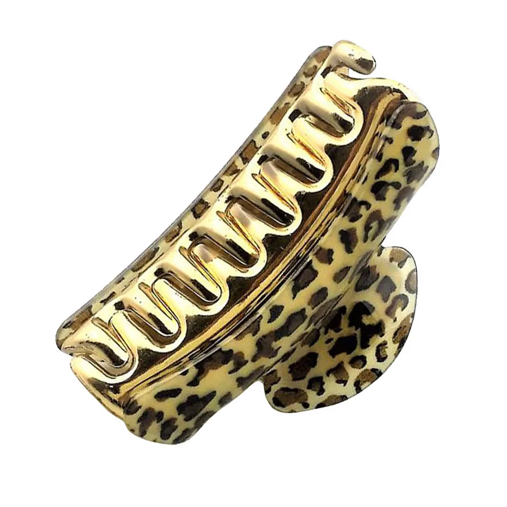 Women Leopard Large Hair Claw Grip Clips Pin Clamps Clasp Makeup Tools |