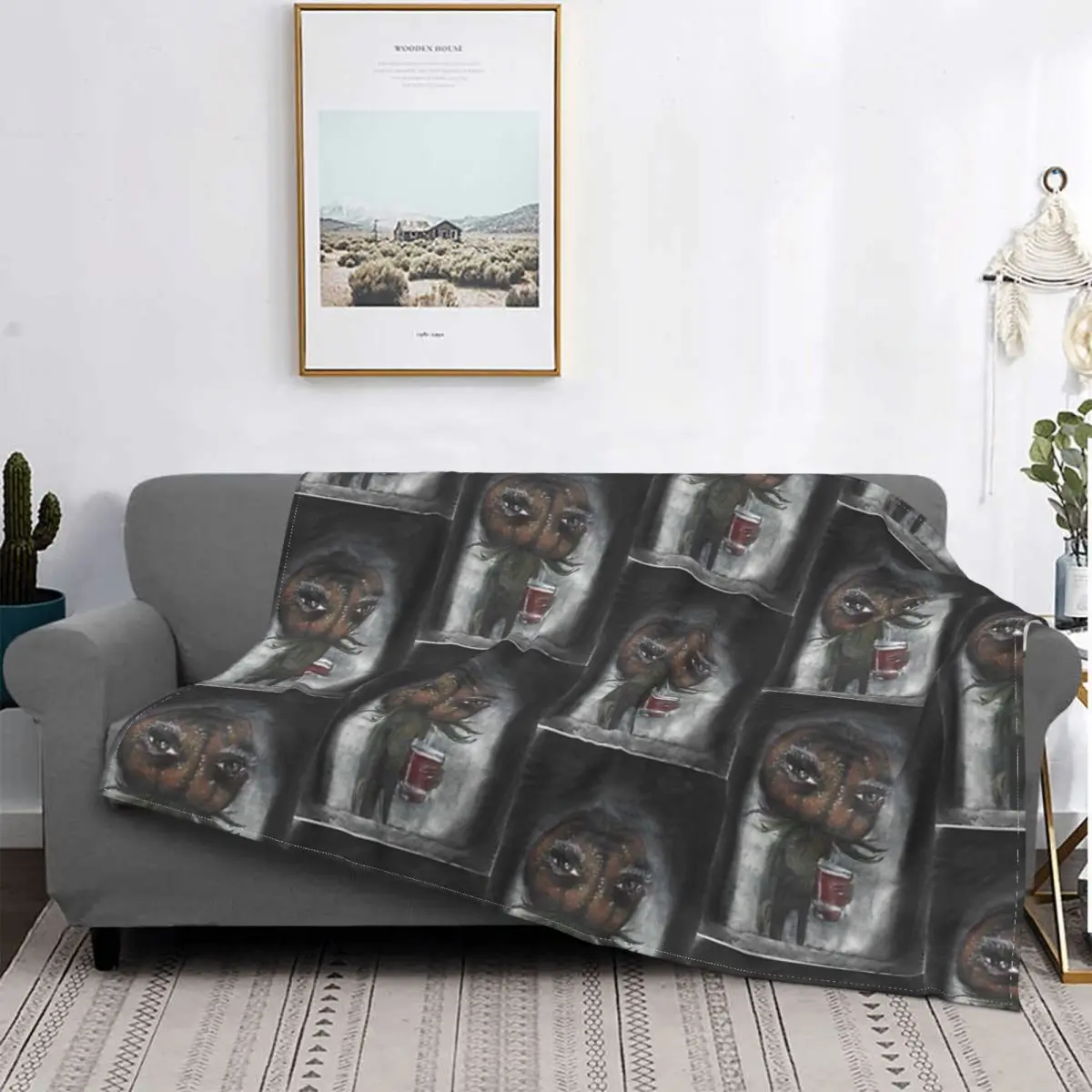 

Pumpkin Man Blanket Bedspread Bed Plaid Sofa Bed Anime Plush Plaid Blankets Weighted Blanket