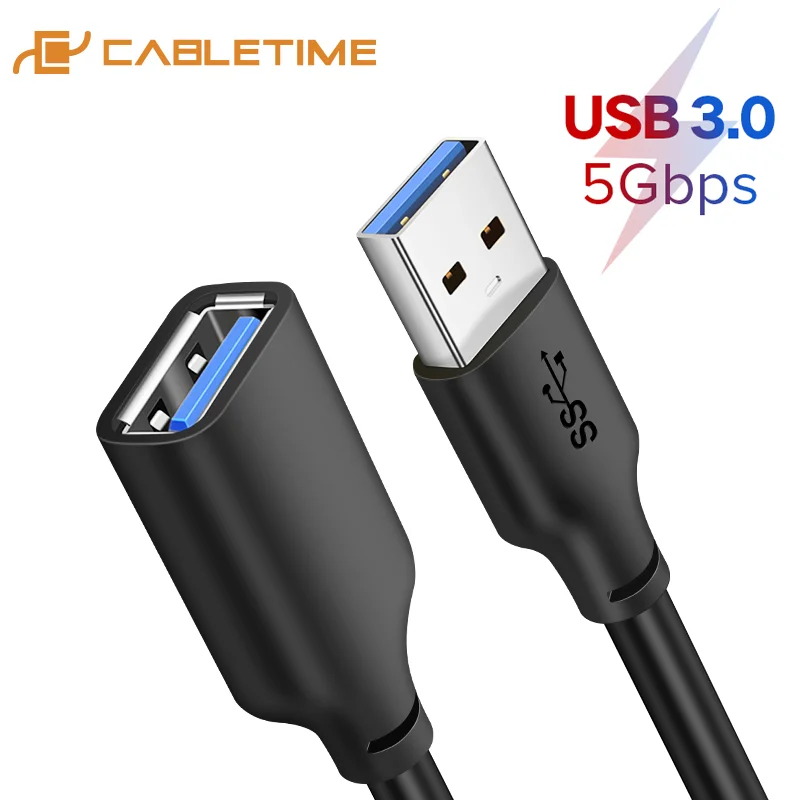 Кабель удлинитель CABLETIME USB 3 0 на M/F Type A 5 Гбит/с|Кабели передачи данных| |