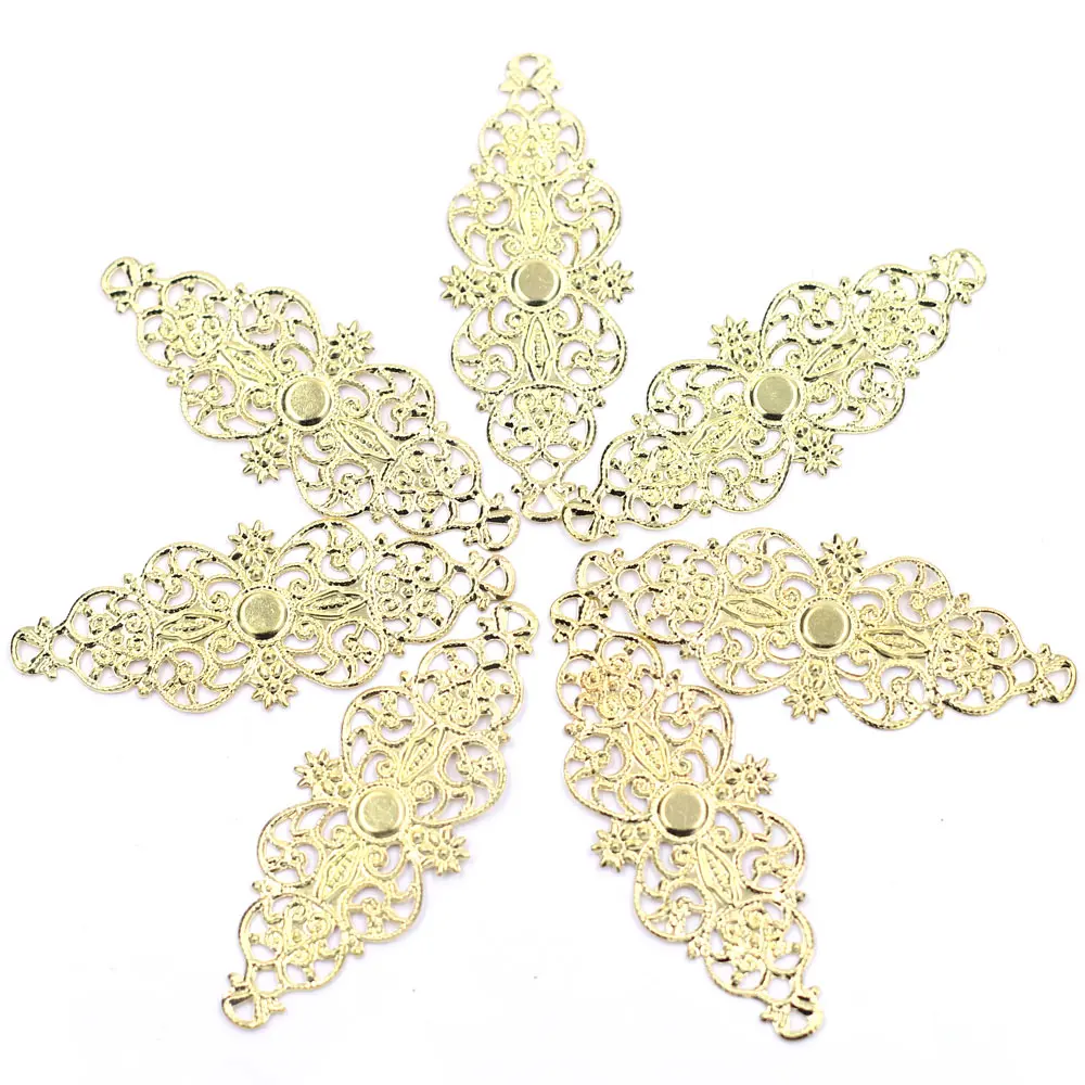 Позолоченные полые оболочки в виде цветов 10 шт. из сплава розетки поделки