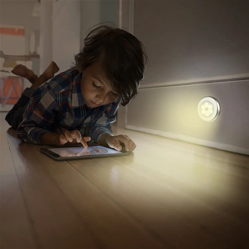 

Motion Sensor Light, 6 LED Night Light with Motion Sensor, Auto Sensing Night Light Warm White Light