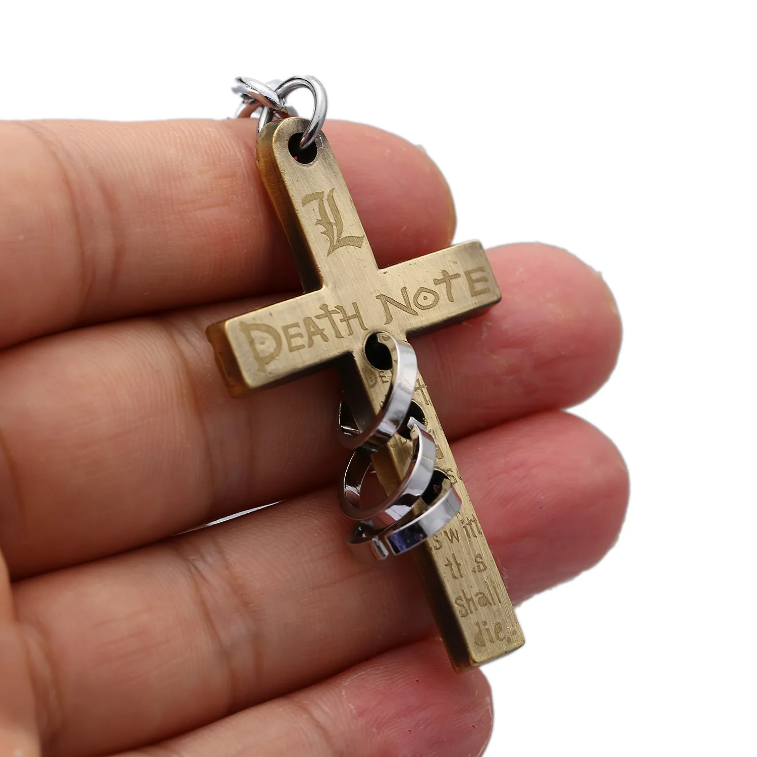 

Anime Death Note Cross Metal Keychain Pendants Figure Ryuuku Keyring Souvenirs Jewelry Figure Toys Gift