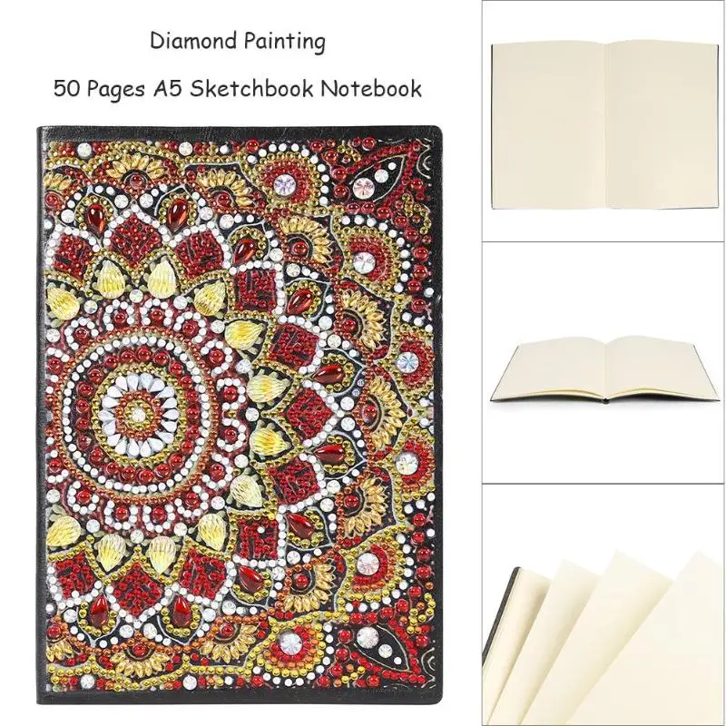 Алмазная живопись с мандалой 50 страниц|Алмазная мозаика и вышивка| |