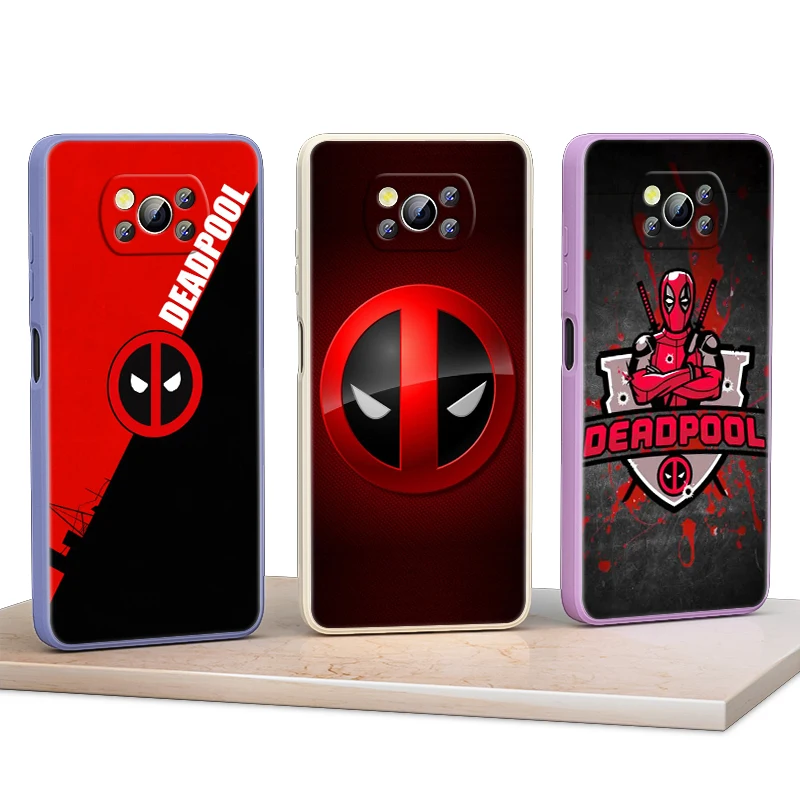 

Marvel Deadpool Avengers For Xiaomi POCO F3 11T Mix4 10S X2 10 M2 M3 Lite F3 Pro 5G Liquid Silicone Soft Cover Phone Case