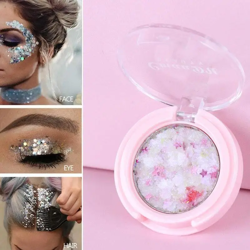 Палитра теней для век с сияющими блестками вечерние тени крем макияжа| |